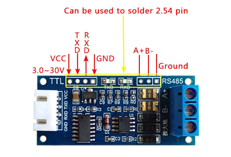 1-10Pcs RS485 RS232 MAX485 TTL CAN to Serial Port Conversion Module Level Convertor Board 232 Turn UART 3.3V 5V MAX485CSA RS-485