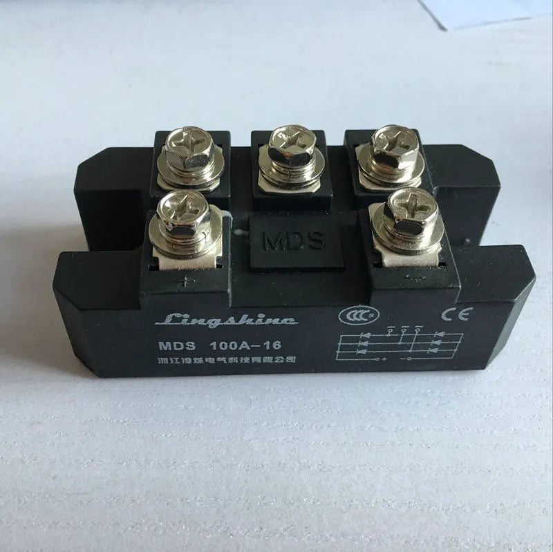 MDS150A 3-Phase Diode Bridge Rectifier 150A Amp 1600V Bridge Rectifier with heat sink 125mm x 90mm x 50mm