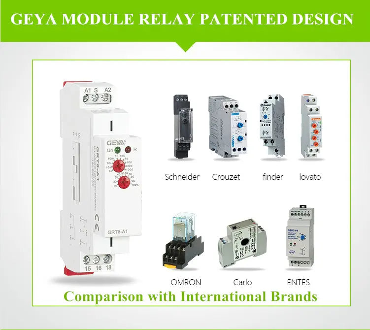 GEYA Din Rail Latching Relay 220V Impulse Relay DC12V 24V 16A Electronic Relay 220V with CE CB