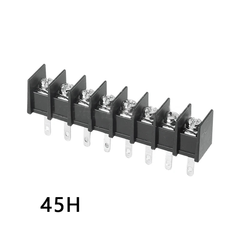 10pcs Barrier Terminal Block 45R 45RM 9.5mm Pitch IEC:750V32A,UL: 300V20A 22-12AWG,Vertical/ RA,wT W/O mounting tab optional.
