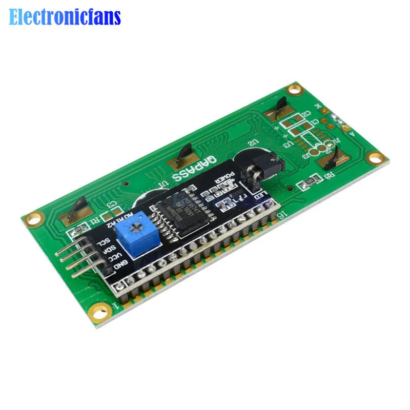 Blue Display IIC/I2C/TWI/SPI Serial Interface 1602 16X2 Character LCD Backlight Module LCD-1602 5V For Arduino