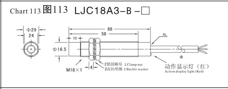 LJC18A3-B-Z/BX Approach Sensor Cylindrical Capacitive Proximity Switch 10mm Detecting distance NPN/PNP NO/NC DC6-36V