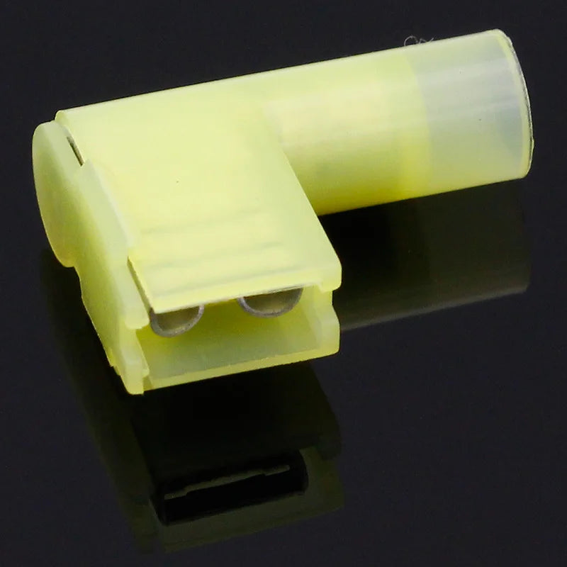 100pcs flag type 6.3MM nylon insulated terminals 6.3 plug Right Angle Terminals