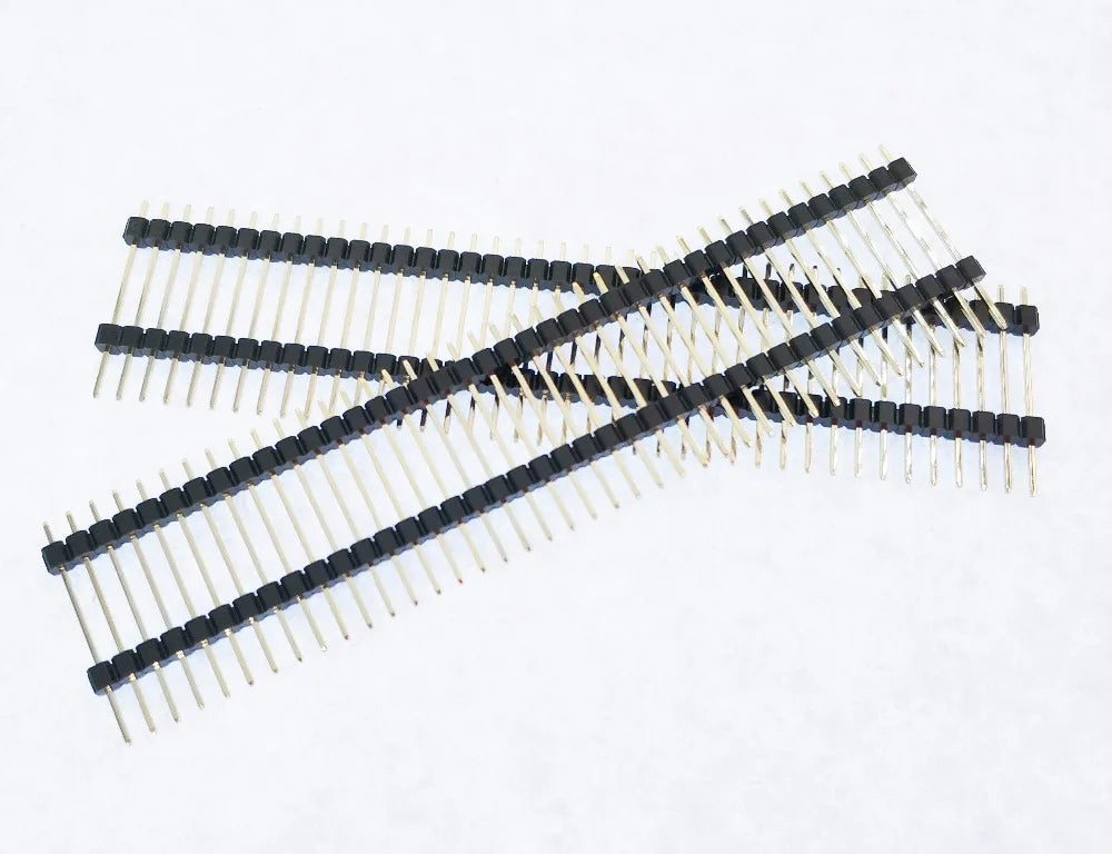 100pcs 2.54mm Pin Header 1X40P L11.4/15/17/19/21/23/25/30/35/40/50mm Straight Board Spacer Single Row Double Plastic Male