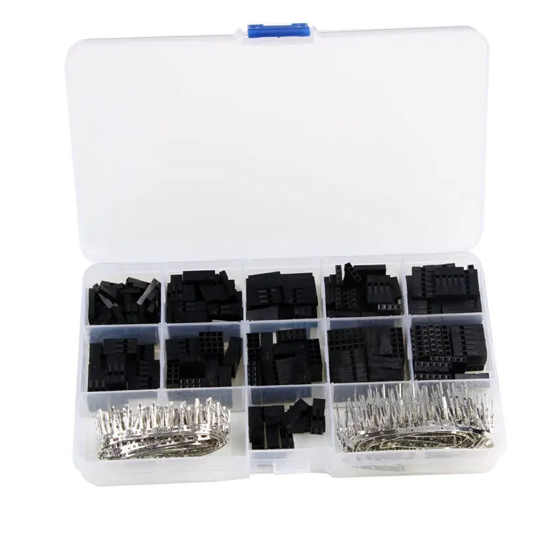 620pcs Dupont Wire Jumper Pin Header Connector Housing M/F Crimp Pins 18-26AWG Durable Electronic Components