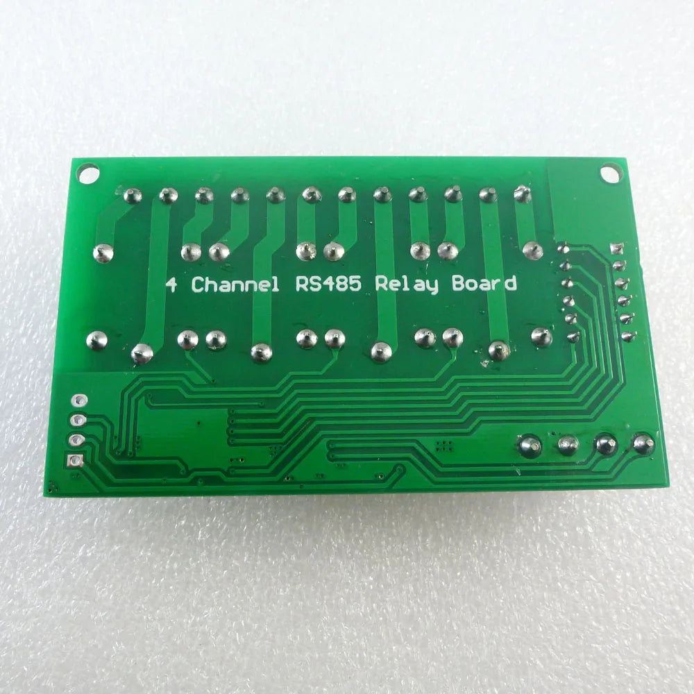 4 Channel DC 12V RS485 Relay Module Modbus RTU & AT Command Remote Control Switch for PLC PTZ Camera Security Monitoring