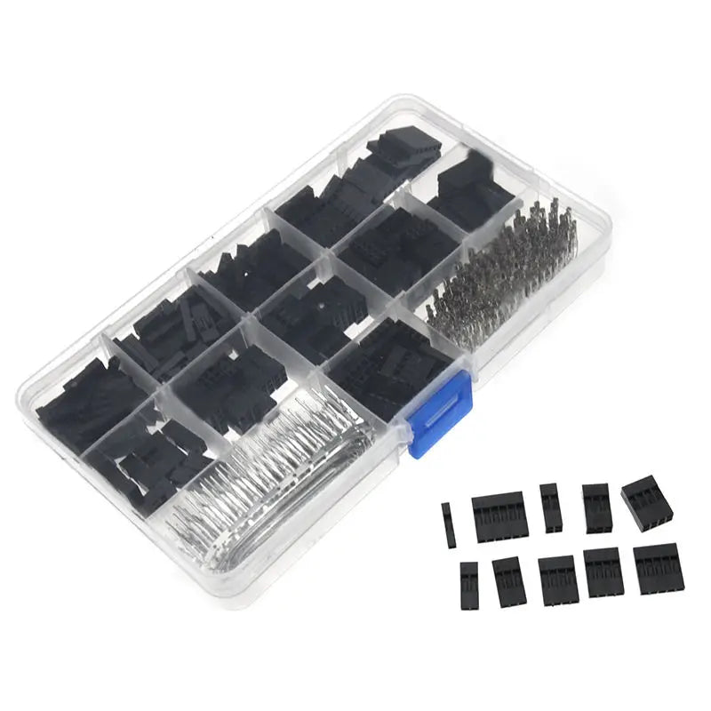 620pcs Dupont Wire Jumper Pin Header Connector Housing M/F Crimp Pins 18-26AWG Durable Electronic Components