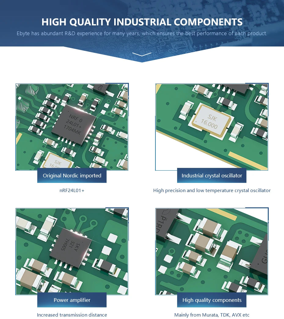 5pcs/1pc E01-2G4M27D E01-ML01DP5 E01-2G4M27SX NRF24L01P NRF24L01 PA LNA Long Range 2.4GHz SPI DIP IoT Wifi Wireless Module