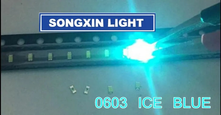 1000pcs XIASONGXIN LIGHT 0603 Ice Blue 1608 Ice Blue Clear Ultra Bright Blue SMD LED Indication