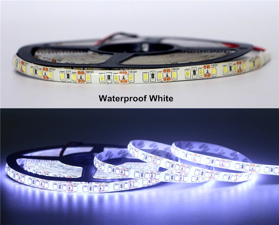 5M/Pack SMD 2835 / 3528 60Leds/m 120Leds/m DC 12V 300LEDs 600LEDs IP20 / IP65 Waterproof White / Warm White LED Strip Light