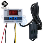 W3005 220V 12V 24V Digital LED Display Humidity Controller Hygrometer Temperature Control Switch Hygrostat  SHT20 Sensor Probe