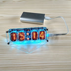 IN-12 Glow Tube Clock 4-bit IN12 glow tube clock Seven-color RGB LED DS3231 nixie clock IN-12B