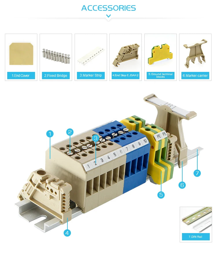 10Pcs ASK1EN 24V/220V LED Light 5*20mm 0.5-10A Fuse Holder Din Rail Terminal Block 4mm² Screw Connector SAK ASK1LDEN ASK 1EN