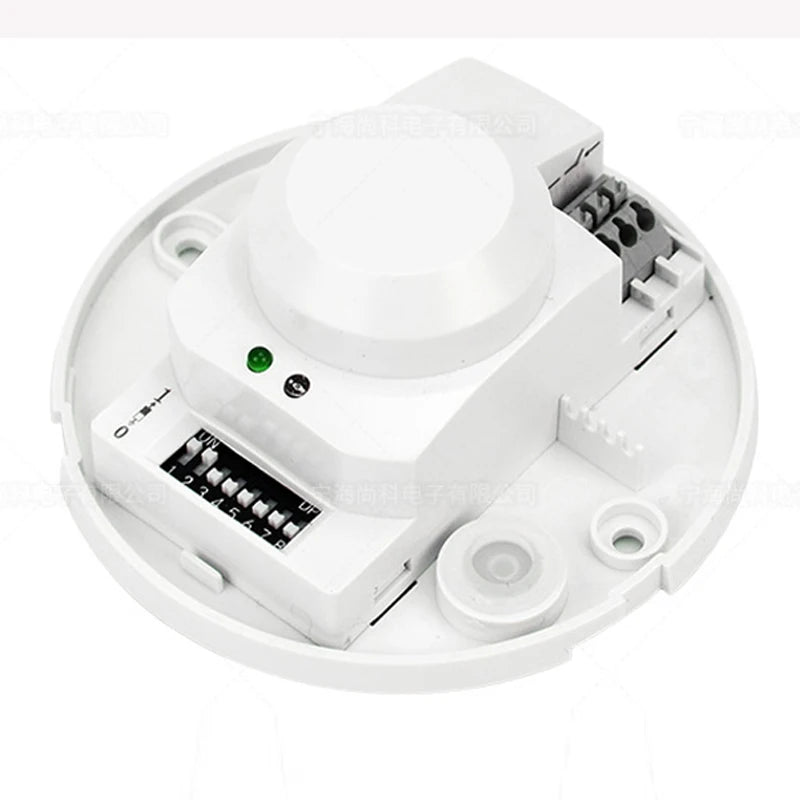 DC12V-24V Dry Contact Output LED Microwave 360 Degree Radar Motion Sensor Light Switch Ceiling Light Body Motion Detector