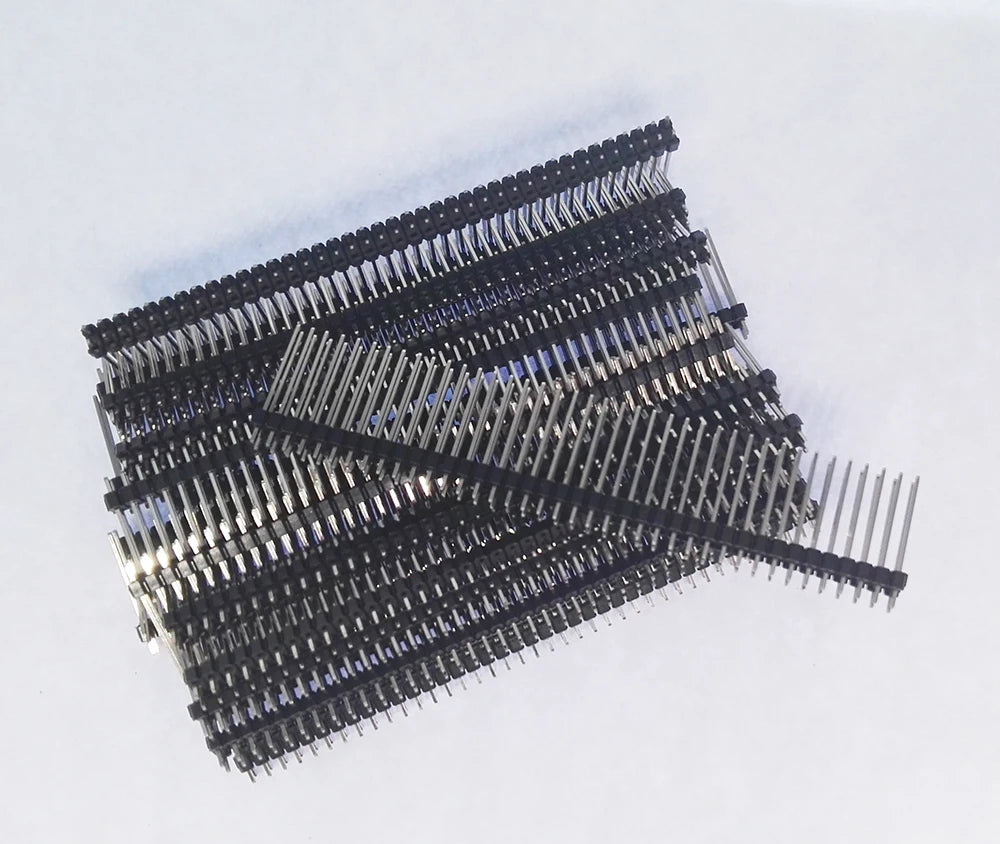 5pcs 2.54mm Pin Header Double Row Single Plastic 2X40P L8.5/9.5/11.4/13/15/21/25/30mm Straight  Gold Board Spacer Male Berg