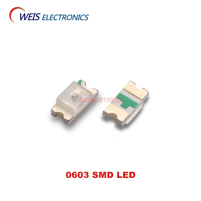 20PCS 0603 850NM (28-30mW) / 940NM (18-20mW) SMD IR LED 1.3-1.5v 20mA 1.6*0.8MM
