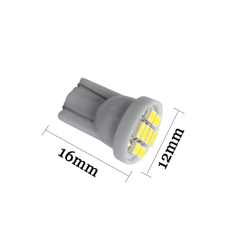 100pcs AC DC 6V 6.3V T10 555 Non polar 8 SMD 1206 3020 194 168 LED Bulbs pinball machine White Red Blue Green Yellow AC 6V