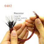 5pcs 0402 Microm SMD Led 12V Model Train HO N OO Scale Pre-soldered Micro Litz Wired LED Leads Wires 20cm DIY Model Making
