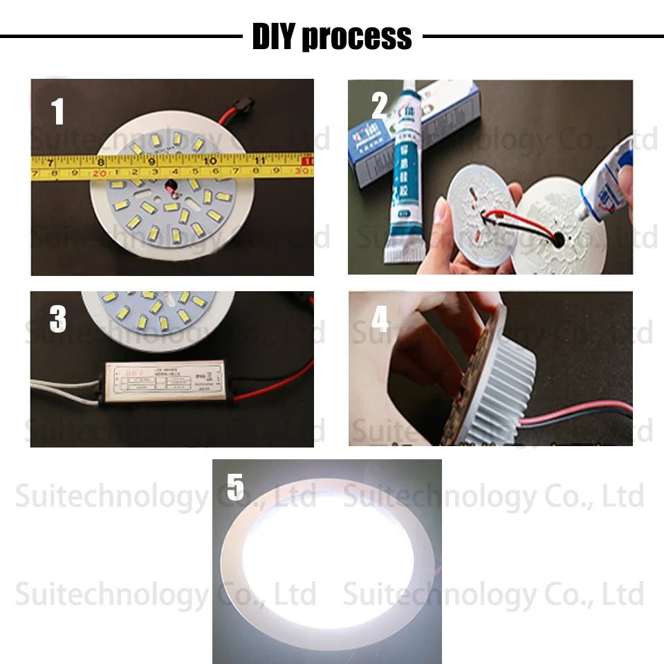 10pcs SMD5730 LED PCB 3W 23mm 32mm 40mm 44mm White / Natural White / Warm White Light Source For LED Bulb Light