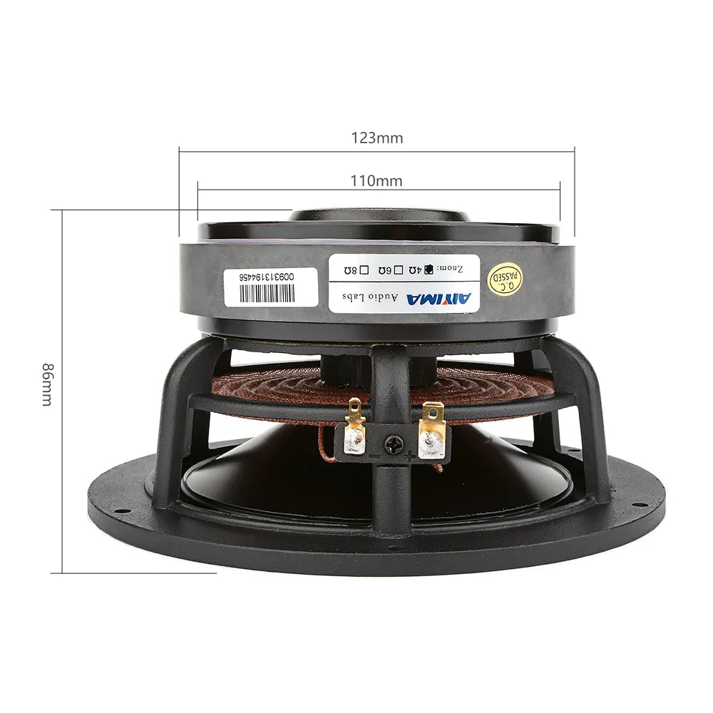 AIYIMA 1Pcs 6.5 Inch 100W Speaker 4 8 Ohm Midrange Woofer Sound Speaker Alto Bass Aluminum Ceramic Loudspeaker DIY Bookshelf