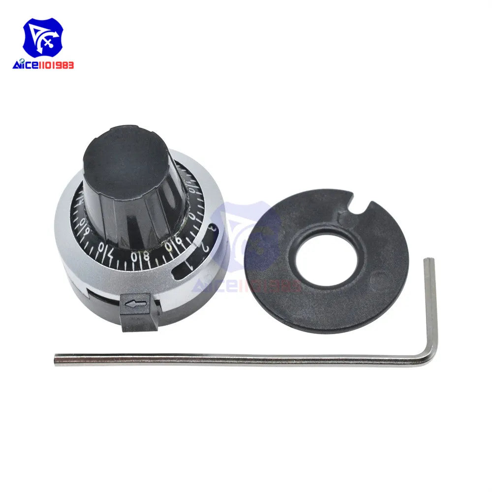 WXD3-13-2W Wirewound Potentiometer Resistance 100R 470R 1K 4.7K 10K 22K 47K 100KΩ Ohm 10 Turn Precision Dial Potentiometer Knob