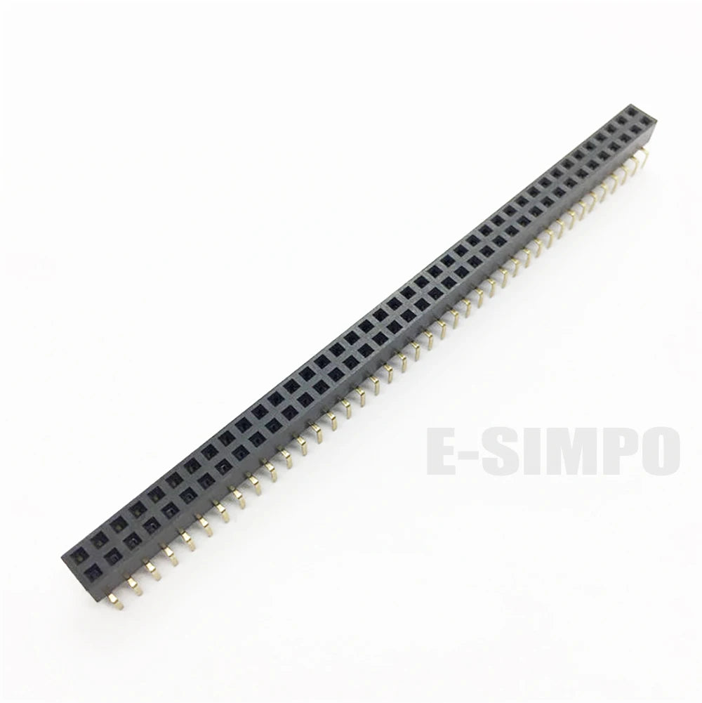 10pcs 2.54mm Bottom Entry Type Straight 2X5/6/7/8/10/11/12/20/40P PH5.0mm Double Row Gold-plated PCB Female Pin Header Connector