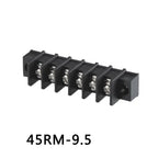 10pcs Barrier Terminal Block 45R 45RM 9.5mm Pitch IEC:750V32A,UL: 300V20A 22-12AWG,Vertical/ RA,wT W/O mounting tab optional.