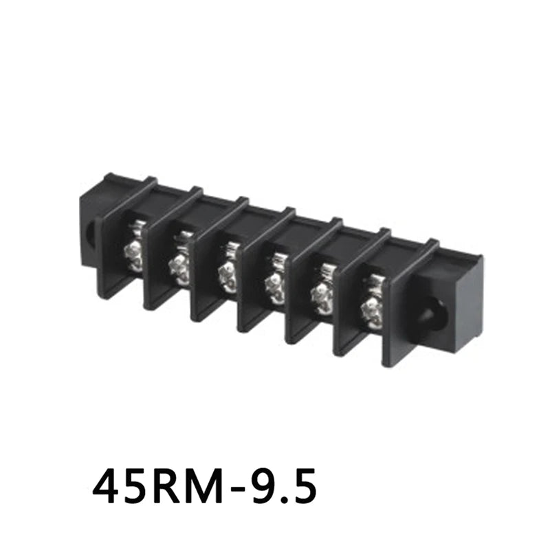 10pcs Barrier Terminal Block 45R 45RM 9.5mm Pitch IEC:750V32A,UL: 300V20A 22-12AWG,Vertical/ RA,wT W/O mounting tab optional.