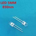 100pcs 5mm IR LED 850nm Clear Lens Infrared Diode 20mA Transparent 5 Mm Through Hole Light Emitting Diode 850 Nm LED Lamp