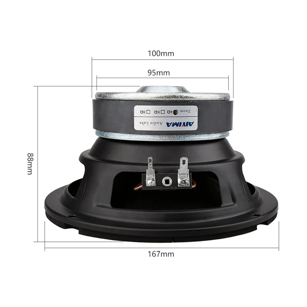 AIYIMA 1Pcs 6.5 Inch Subwoofer 4 8 Ohm 80W Super Bass Woofer Speaker Home Theater For Bookshelf Computer Speaker