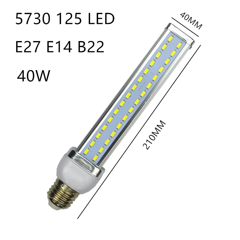 5730 LED Lamp Corn Light 30W 40W 50W 60W 80W 100W Street Bulb E27 E39 E40 85-265V Yard Lamp Cool Warm White Industrial Lighting