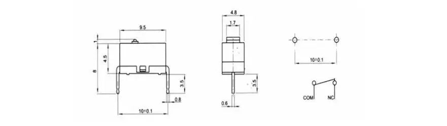 Free shipping 20pc Micro Switch 002 003-3.5 012-13.5-2 024-A touch switch button for mouse  3PIN 2PIN