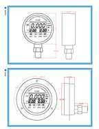100mm Dial 0-60Mpa Digital Pressure Gauge Electronic Contact Hydraulic Meter 200Bar 400Bar M20*1.5 for Industrial Use