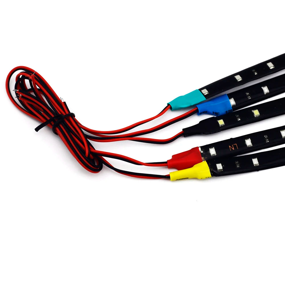 2 PCS LED Strip SMD3528 Waterproof Flexible 30CM Red Green Blue White Warm White Super Bright Car Styling Decor Stickers Lamp