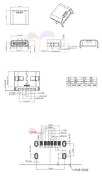 10pcs/lot 6 Pin SMT Socket Connector Micro USB Type C 3.1 Female Placement SMD DIP For PCB design DIY high current charging