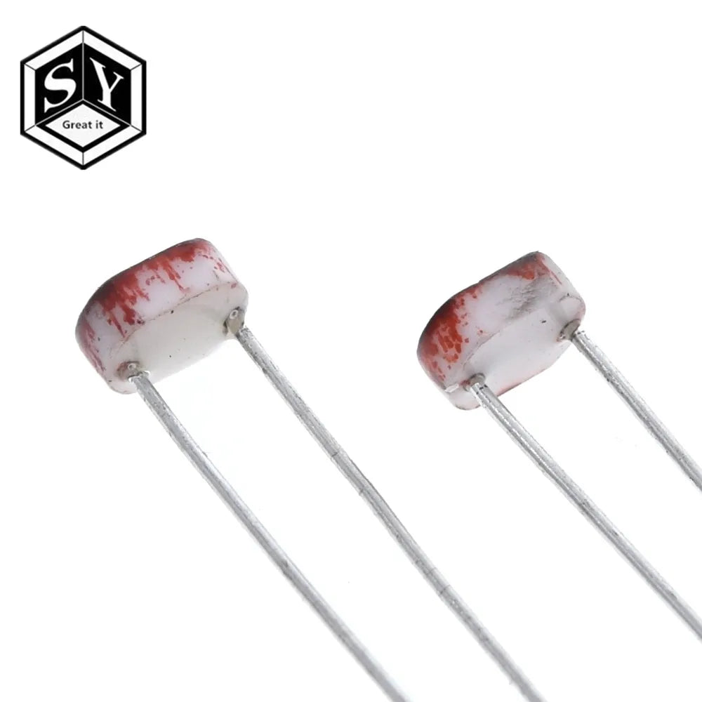 20PCS  LDR Photo Light Sensitive Resistor Photoelectric Photoresistor 5528 GL5528 5537 5506 5516 5539 5549 For Arduino