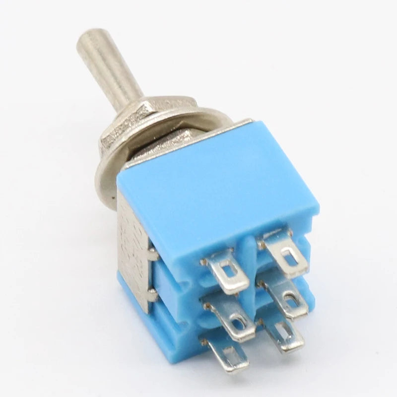 Promotion! 5pcs 3 Position 2P2T DPDT ON-OFF-ON Miniature Mini Toggle Switch 6A 125V