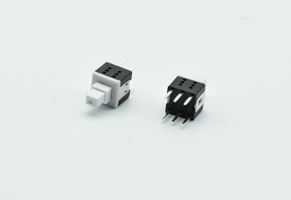 10pcs 5.8*5.8 Self-locking/reset PCB Keyboard Micro Switch Push Tactile Power Self lock On/Off Latching Switch 6pin mini 12V0.1A