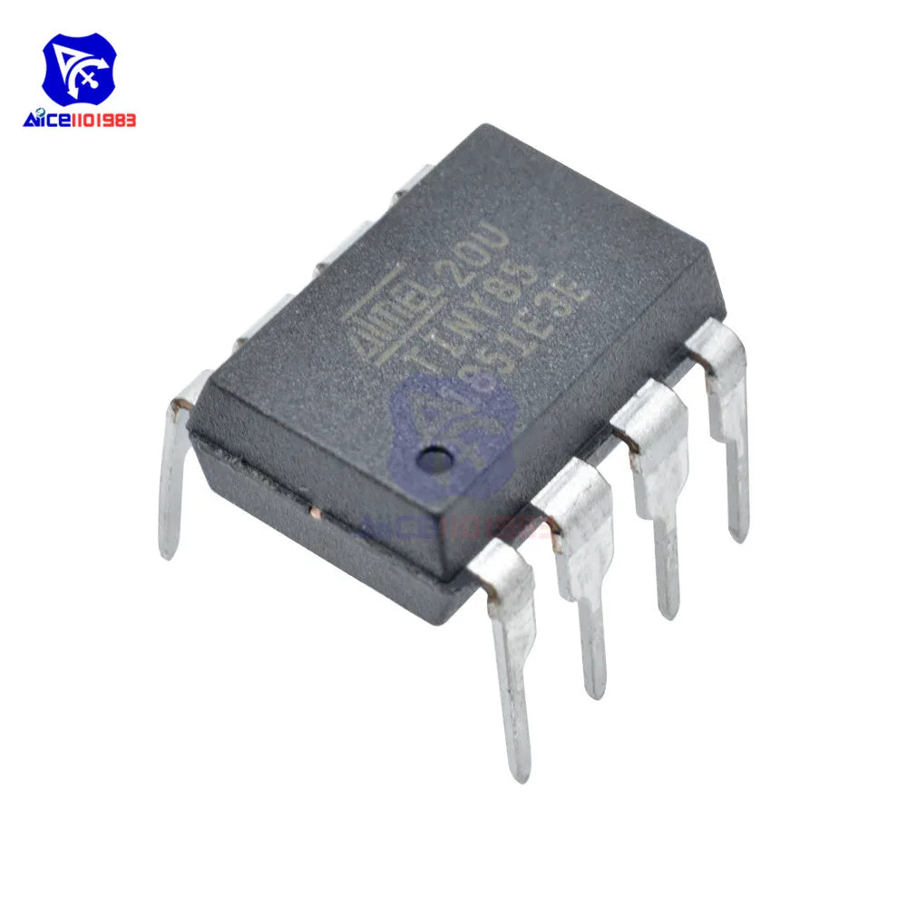 5 PCS diymore IC Chip ATTINY85-20PU ATTINY85 MCU 8BIT ATTINY 20MHZ 8 Pin DIP-8 ATTINY85 Microcontroller IC Chips