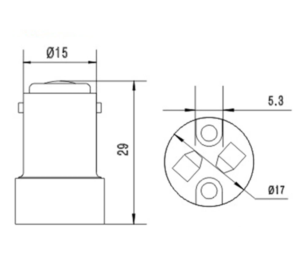 2pcs BA15D to MR16 Light Socket adapter BA15D to MR16 lamp holder converter, CE Rohs