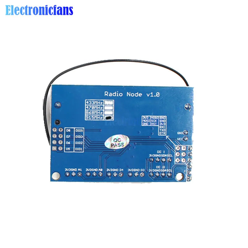 915MHz LoRa Radio Node V1.0 IOT Wireless Transmission LoRa Module RFM95 SX1276 for Arduino ATmega328P 3.7-12V UFL Antenna
