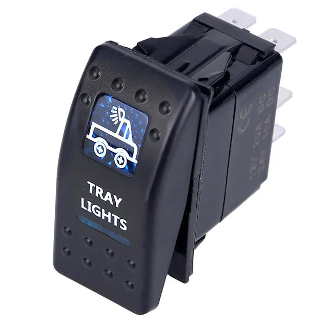 5pin Car Switch Boat Truck Light Toggle Switch Waterproof 24V Bar Style Blue Toggle Rocker Reverse Rear Light Switch 12V