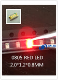 1000pcs LEDs SMD 0805 Red Diodes SMD LED 0805 SMD Diode 2.0*1.2*0.8mm 0805 smd led Red light-emitting diode 620-625nm