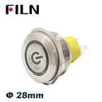 28mm 12v 24v led red green Metal Push Button Switch power mark locking Latching Self-reset Momentary switch spdt 1NO 1NC 2no2nc