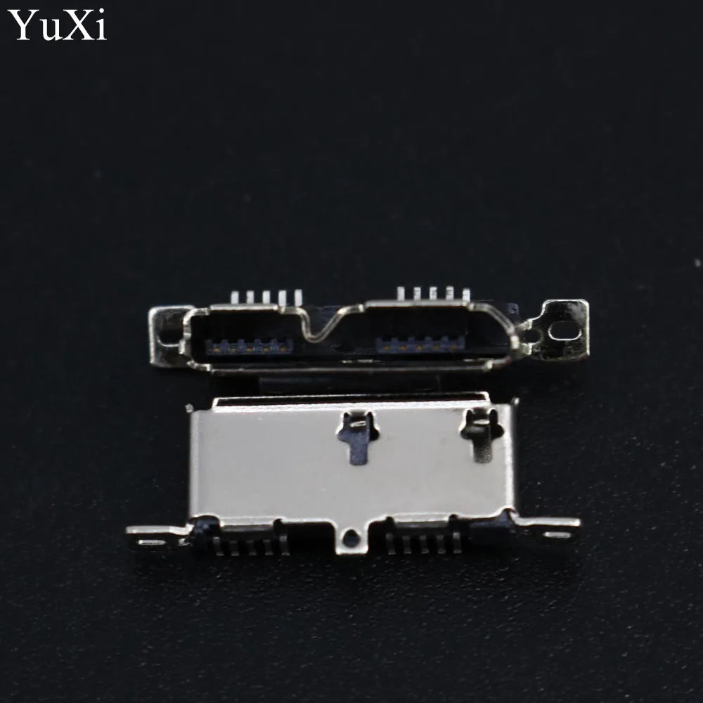 YuXi 2pcs Micro USB 3.0 Jack Sockect Tail Connector Female 180 Degree Vertical Charging Port Mobile Hard Disk Interface