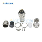 1set GX20 Aviation Connector Male Plug Female Socket Circular Connector 2/3/4/5/6/7/8/9/10/12/14/15 Pin Wire Panel Connector