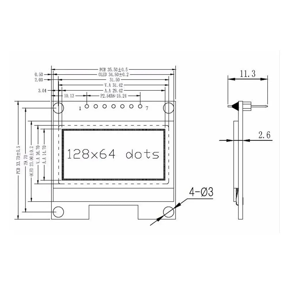 0.91 Inch 128x32 IIC I2C White / Blue OLED LCD Display DIY Module SSD1306 Driver IC DC 3.3V 5V for Arduino