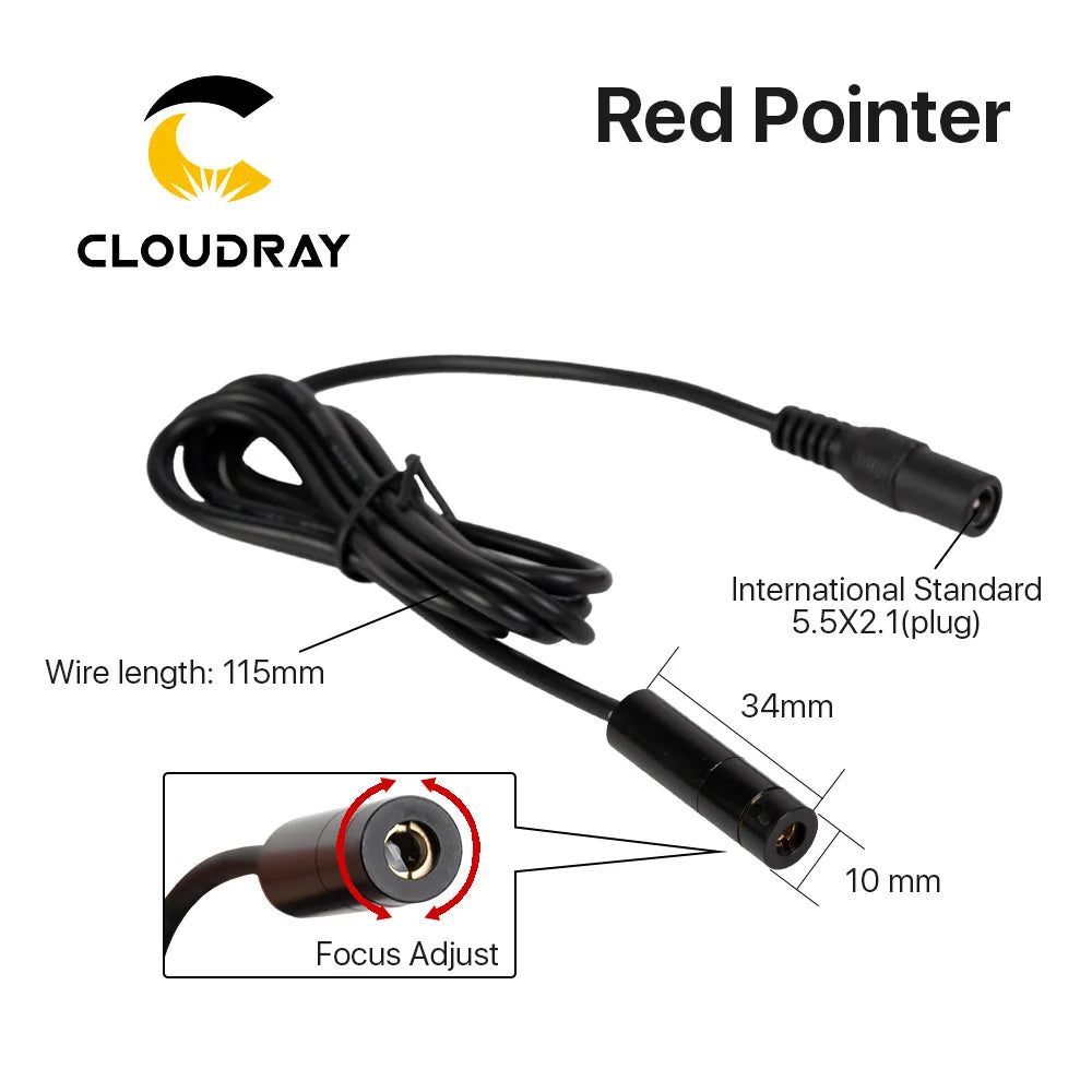 Red Laser Locator Red Dot Beam Marking Positioning  Red Focusable Laser Diode Module +Battery Case+mount For marking machine