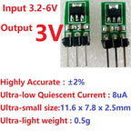 2PCS 3.3-6V to 3V 3V3 DC-DC Step-Down Power Supply Buck LDO Module Voltage Regulator Board for 18650 Li-ion AAA Dry Cell Battery
