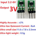 2PCS 3.3-6V to 3V DC-DC Step-Down Power Supply Buck LDO Module Voltage Regulator Board for 18650 Li-ion AAA Dry Cell Batteries